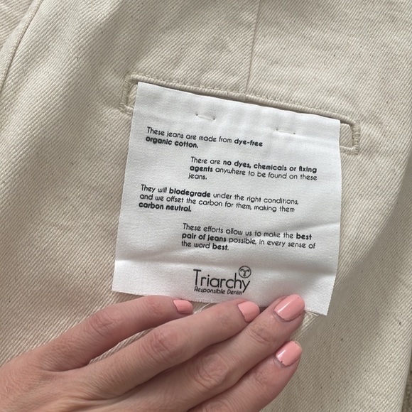 NWT triarchy denim Ms. Hayworth high rise pleated pant 26 curr seas $245 shopbop - Picture 8 of 10